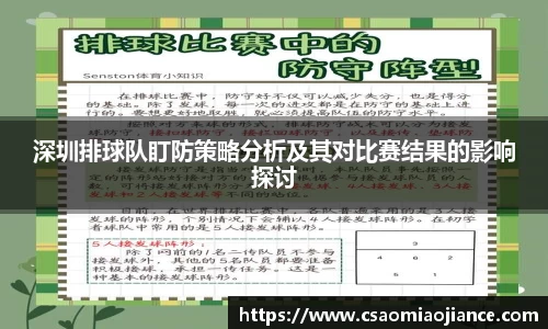 深圳排球队盯防策略分析及其对比赛结果的影响探讨